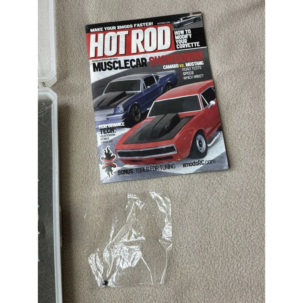 Radio Shack XMODS Silver Corvette RC Car Hot Rod Kit w/ Controller Case Works